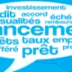 Bulle de mots du crédit : financement, prêt, taux, emprunt, mensualités, remboursement