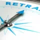 Boussole dont l'aiguille hésite entre « Retraite » et « Travail »